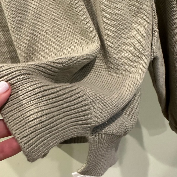 NWT blu pepper cotton crew sweater sage green size M - Picture 5 of 7